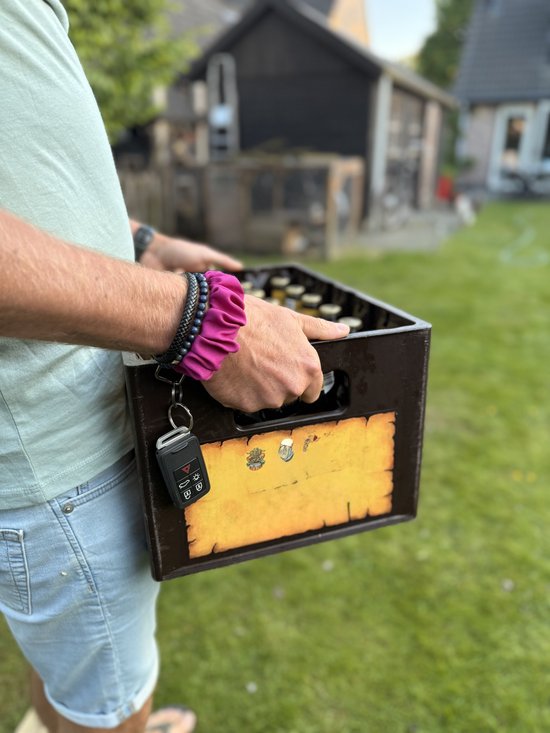 Sleutelhanger scrunchi Roze