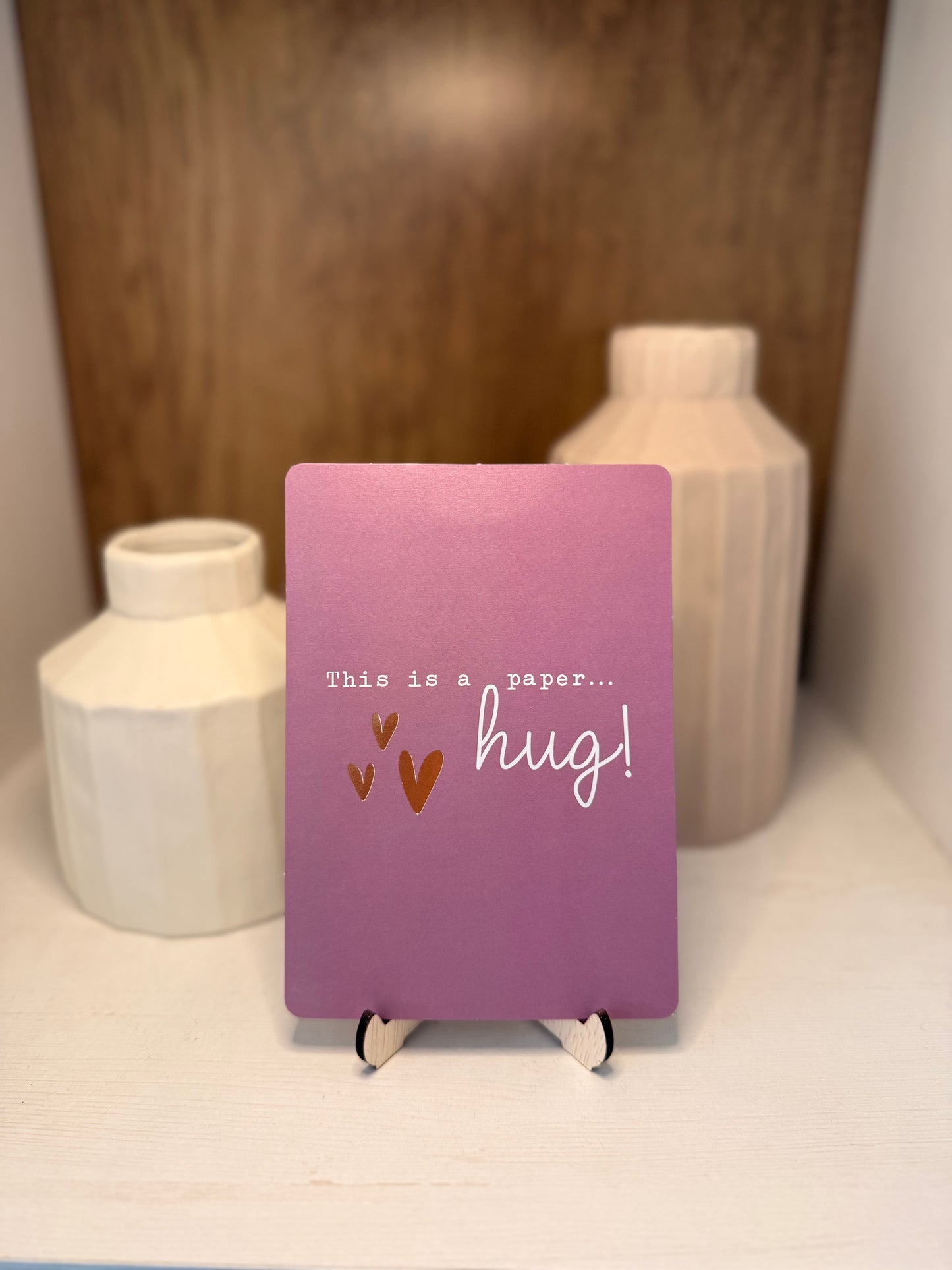 Kaartje "This is a paper hug"