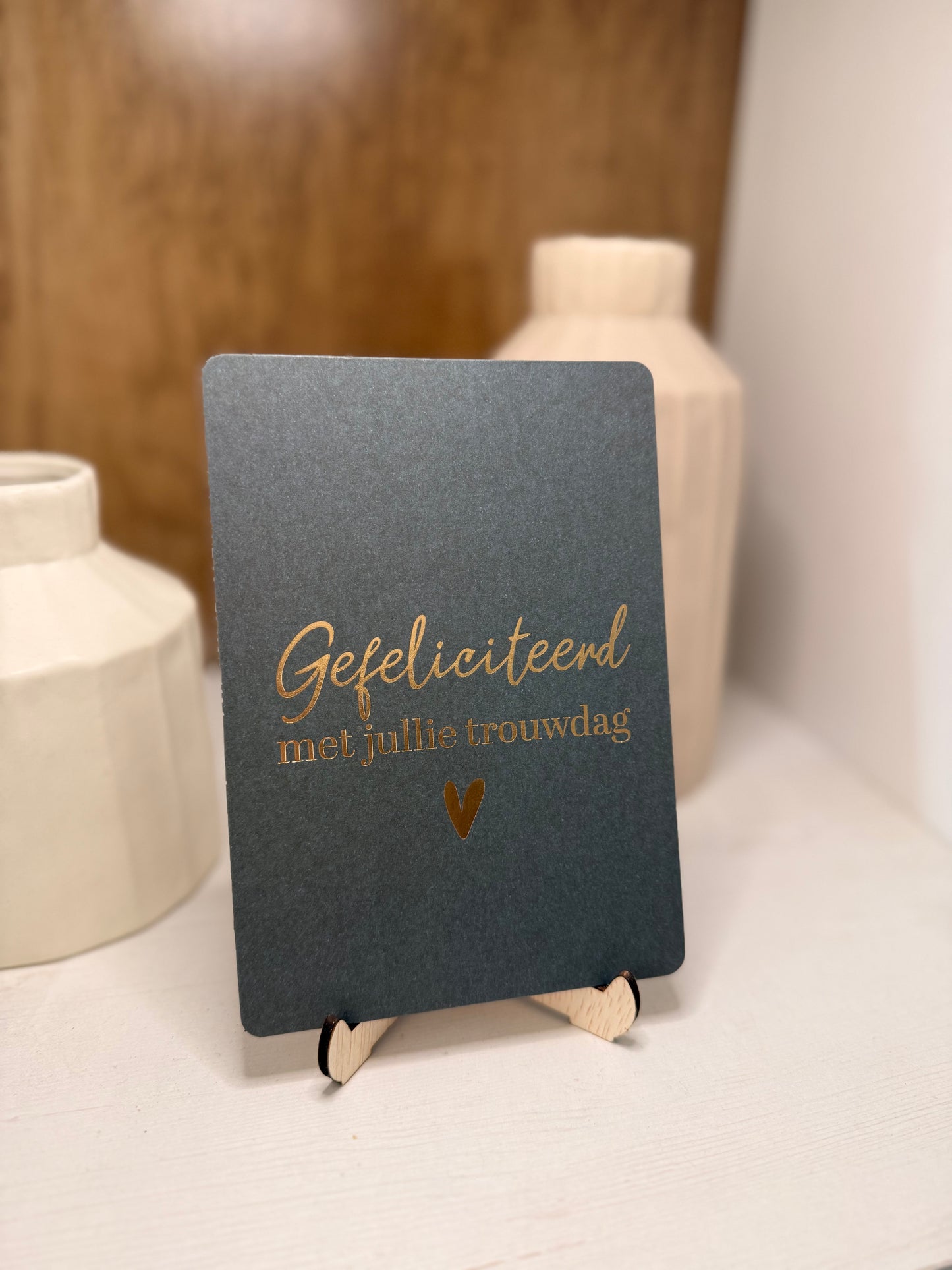 Kaartje "Gefeliciteerd met jullie trouwdag"