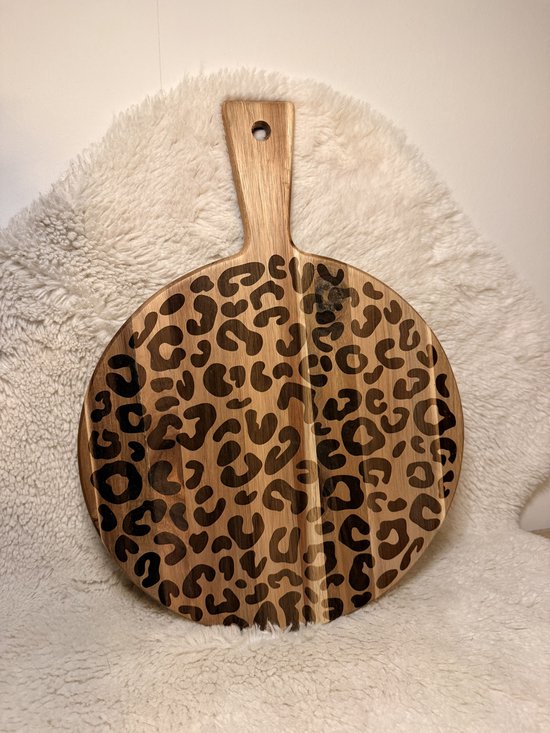 Acaciahouten Borrelplank met Panterprint
