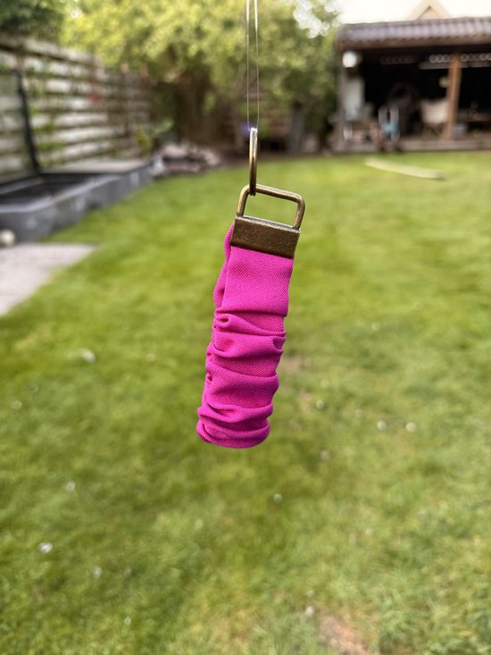 Sleutelhanger scrunchi Roze