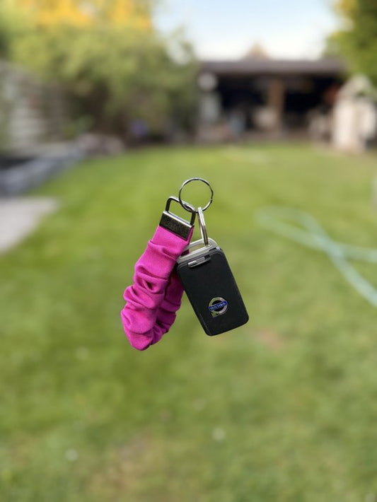 Sleutelhanger scrunchi Roze