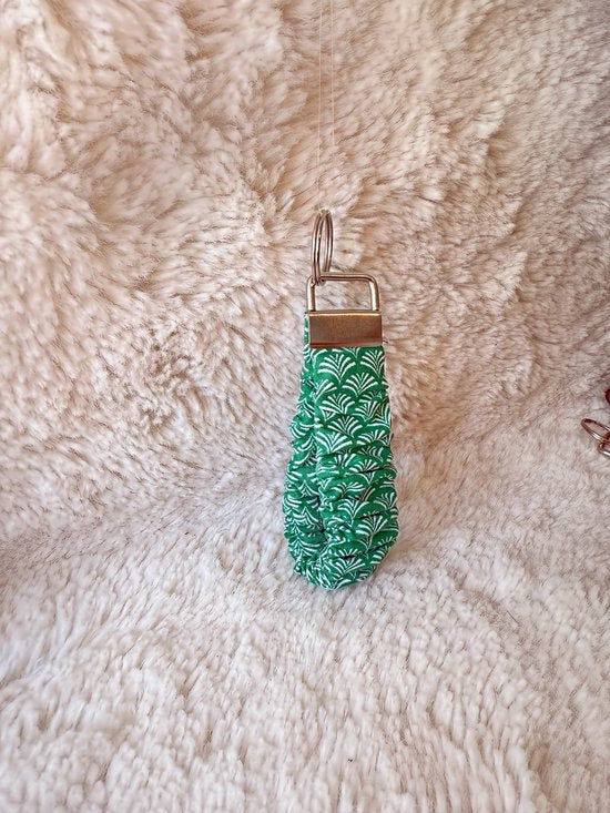 Sleutelhanger scrunchi Groen design