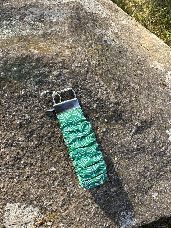 Sleutelhanger scrunchi Groen design