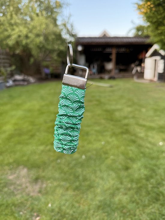 Sleutelhanger scrunchi Groen design