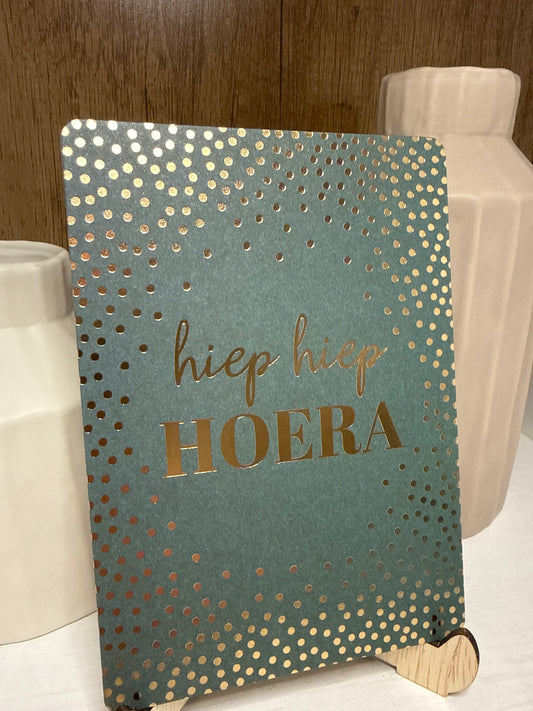 Kaartje "Hiep hiep hoera"