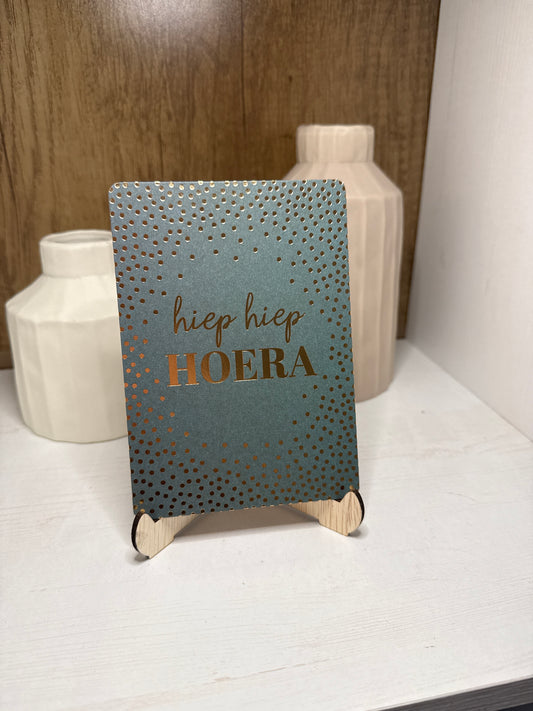Kaartje "Hiep hiep hoera"