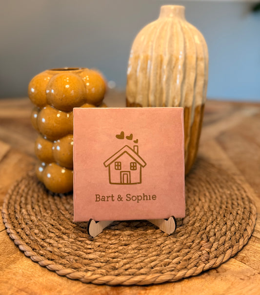 Tegeltje met huisje (Nr 1.)