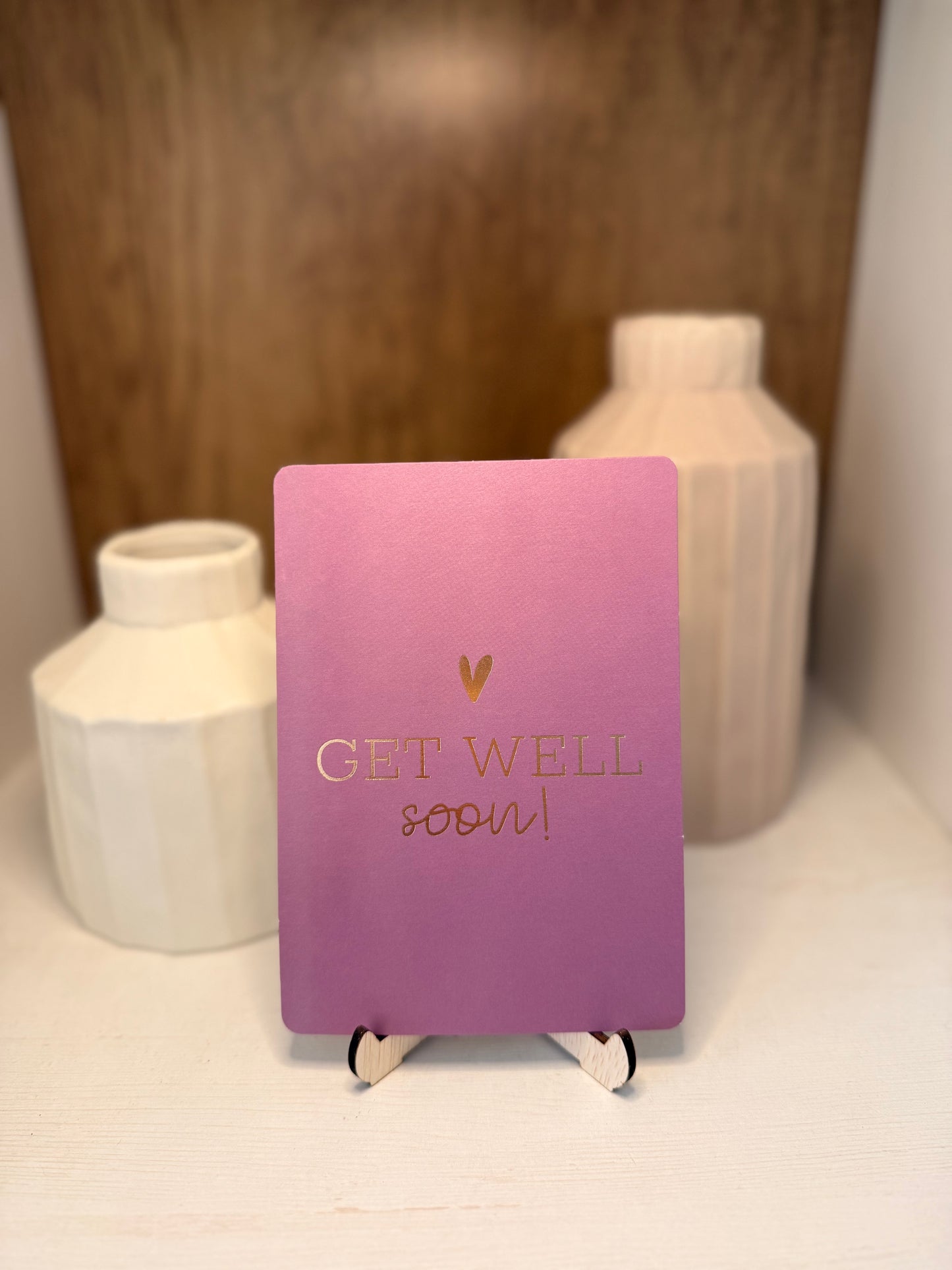 Kaartje "Get well soon"