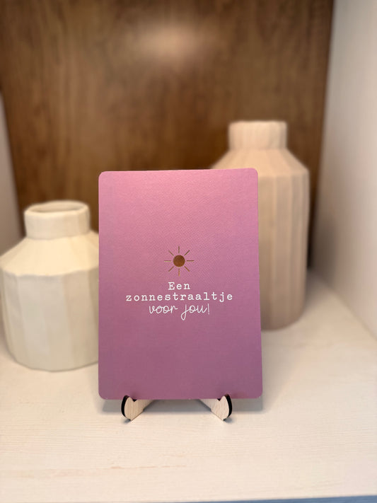 Kaartje "Een zonnestraaltje voor jou"