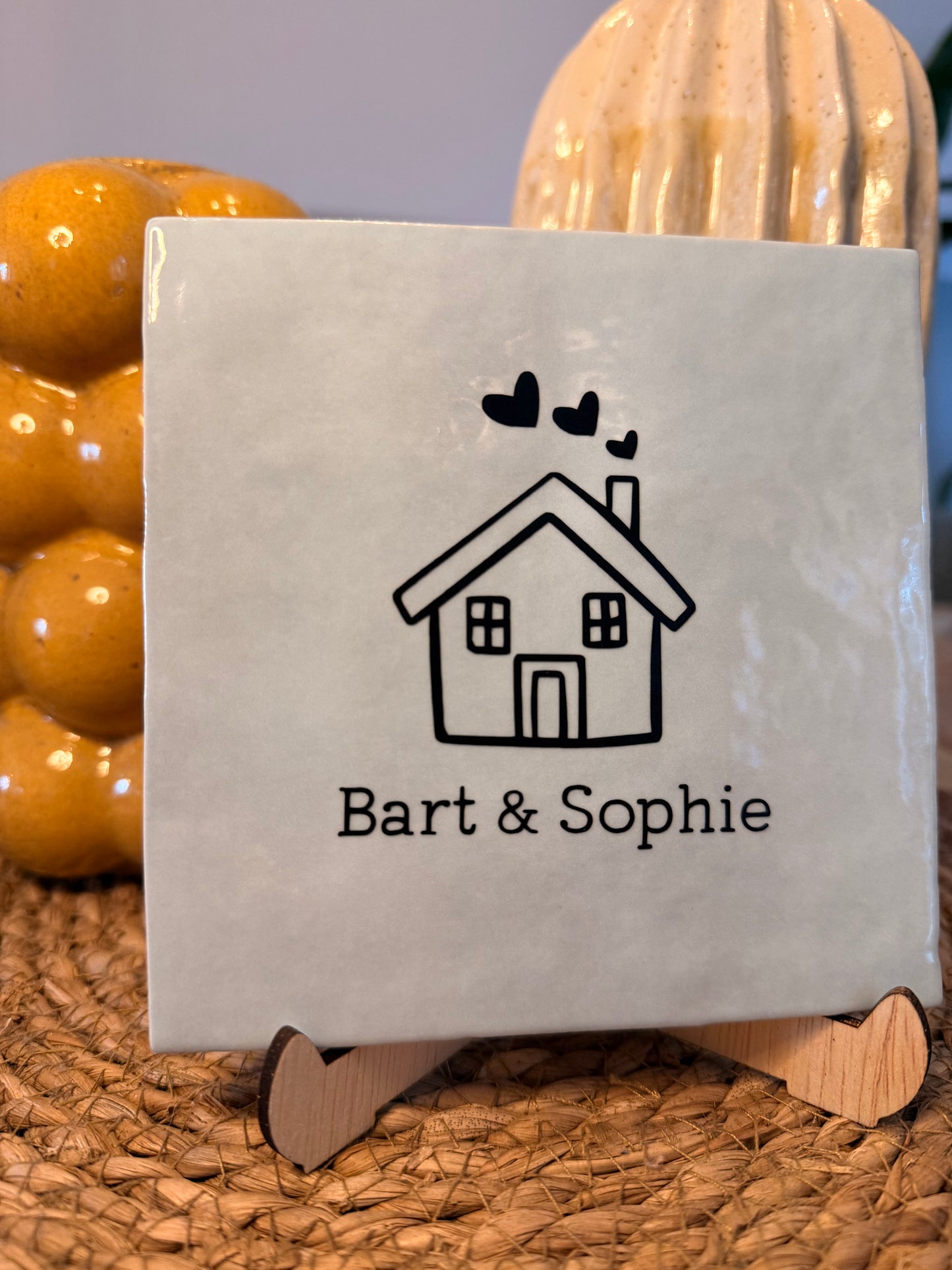 Tegeltje met huisje (Nr 1.)