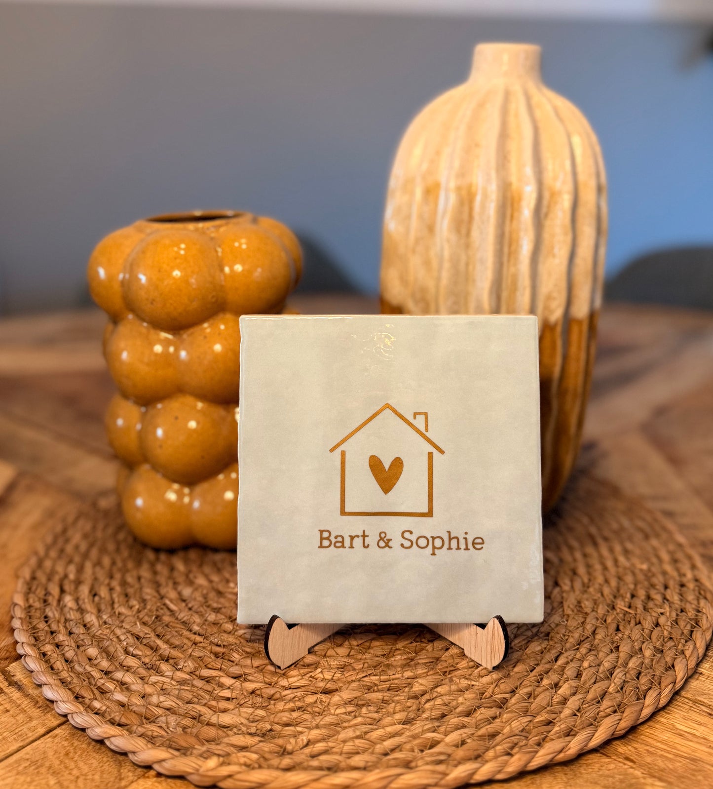 Tegeltje met huisje (Nr 2.)