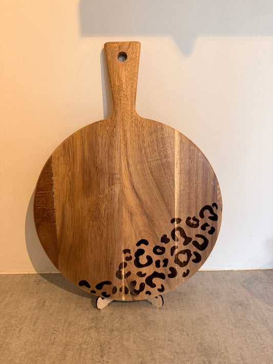 ✨ GOEDKOOPJE ✨ Borrelplank met panterprint aan beide zijde