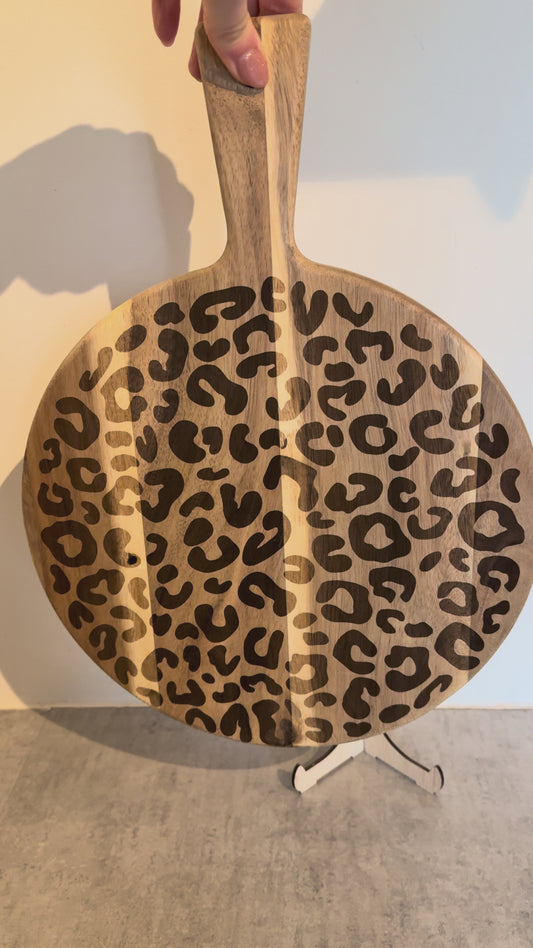 ✨ GOEDKOOPJE ✨ Borrelplank met panterprint aan beide zijde